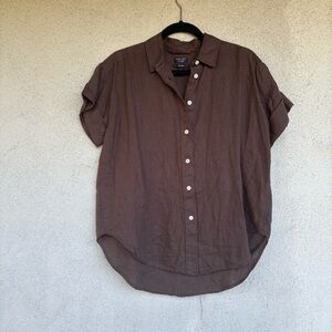 J. Crew Women’s Linen Short Sleeve Button Down Shirt